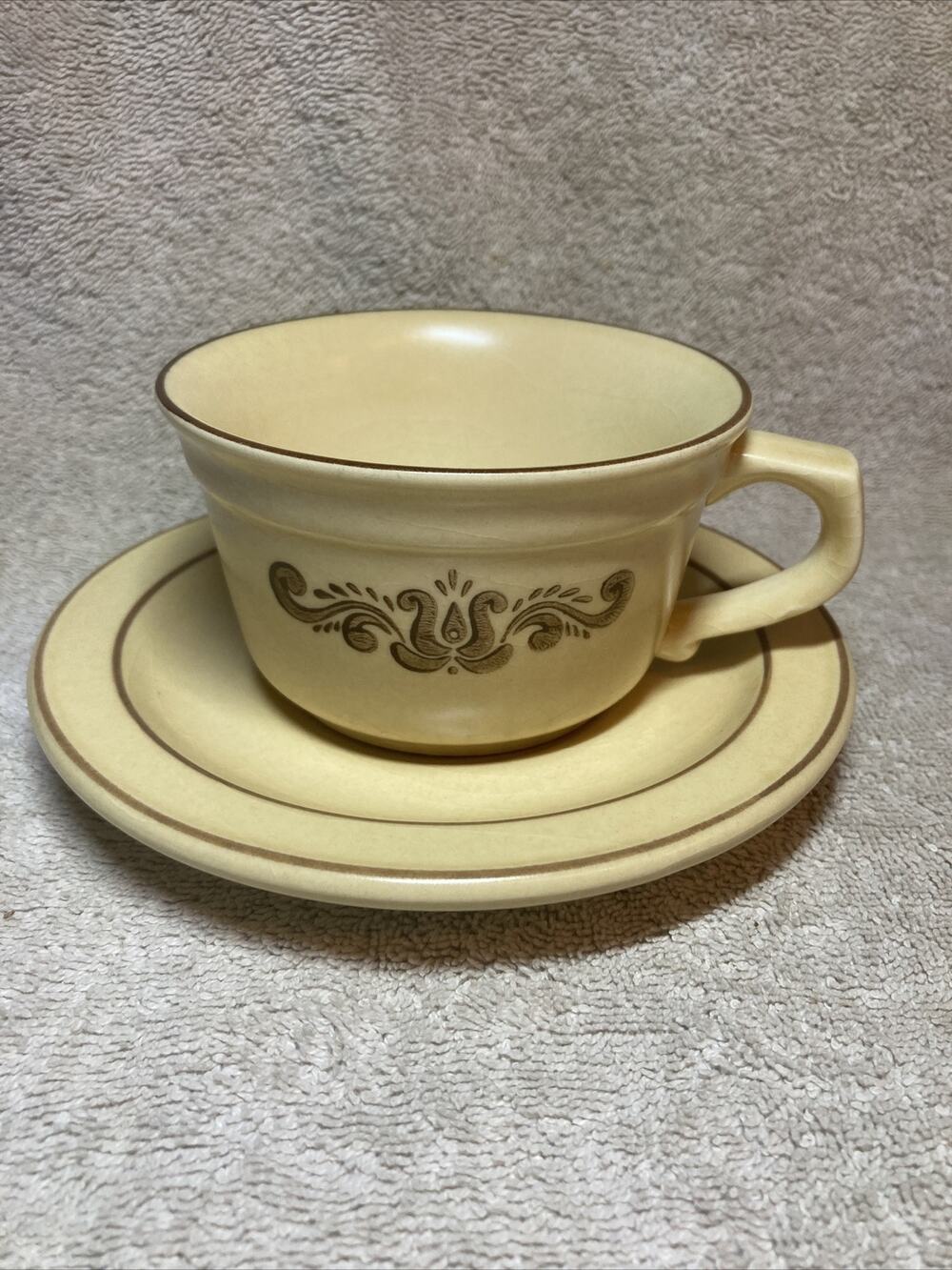 Vintage Pfaltzgraff Village Tea Cup And Saucer Made in USA